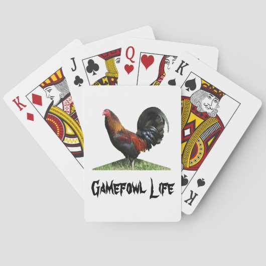 Gamefowl Life-speelkaarten Speelkaarten (Achterkant)