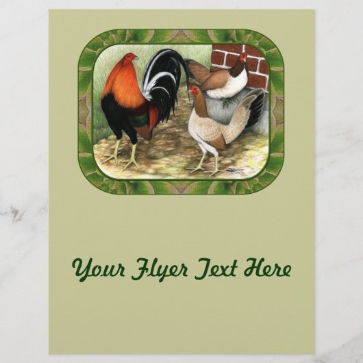 Gamefowl op het Boerderij Flyer (Voorkant)