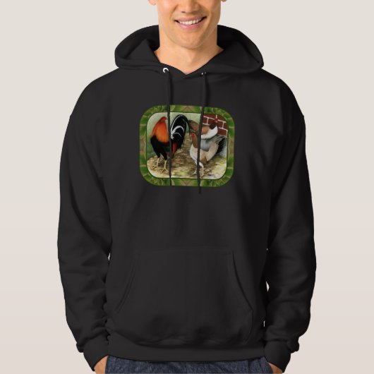 Gamefowl op het Boerderij Hoodie (Voorkant)
