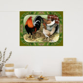 Gamefowl op het Boerderij Poster (Keuken)