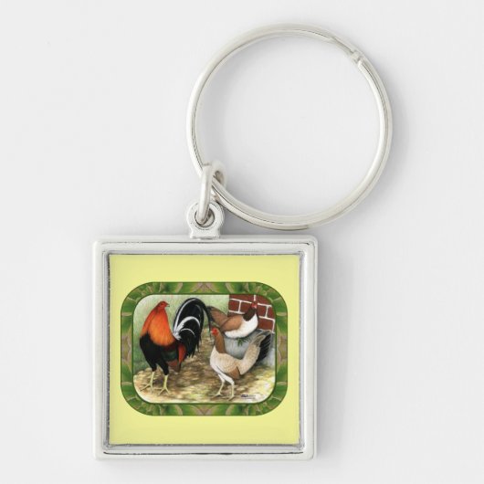 Gamefowl op het Boerderij Sleutelhanger (Voorkant)