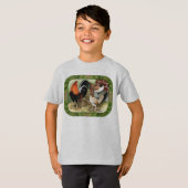 Gamefowl op het Boerderij T-shirt (Voorkant volledig)