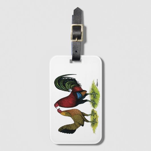 Gamefowl Pair Bagagelabel (Voorkant (verticaal))