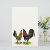 Gamefowl Pair Briefpapier (Staand voorkant)