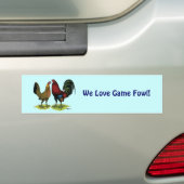 Gamefowl Pair Bumpersticker (Op auto)