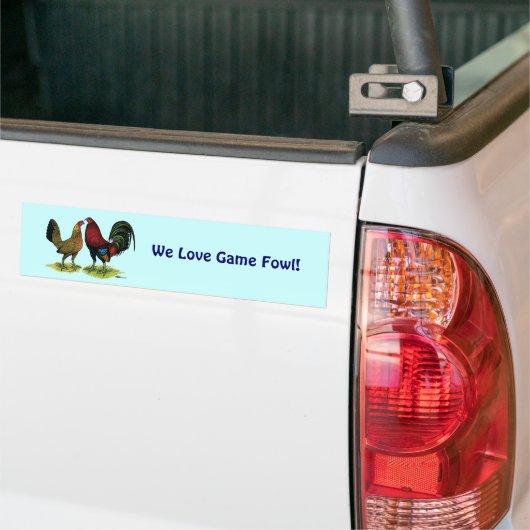 Gamefowl Pair Bumpersticker (Op Truck)