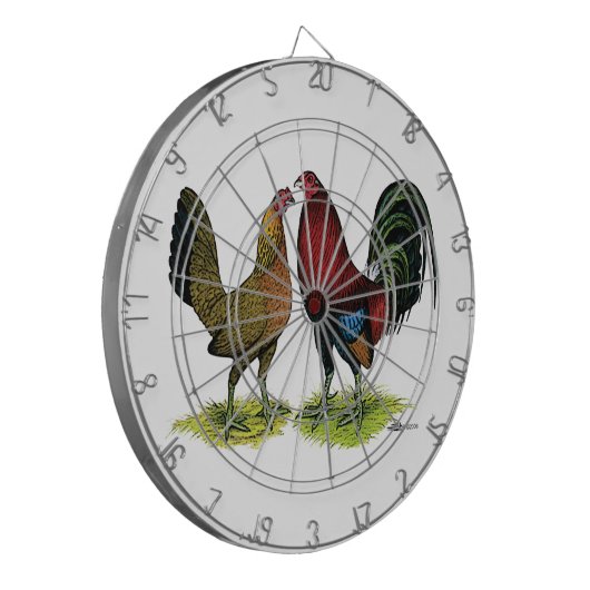 Gamefowl Pair Dartbord (Voorkant Links)