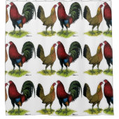 Gamefowl Pair Douchegordijn (Voorkant)