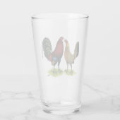 Gamefowl Pair Glas (Achterkant)