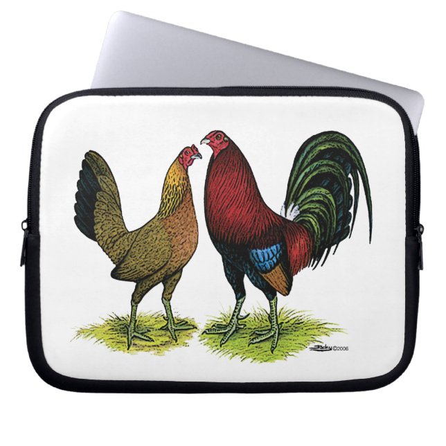 Gamefowl Pair Laptop Sleeve (Voorkant)