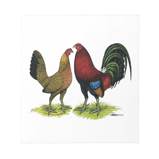 Gamefowl Pair Notitieblok (Voorkant)
