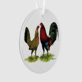 Gamefowl Pair Ornament (voorkant)