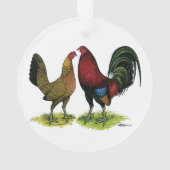 Gamefowl Pair Ornament (achterkant)