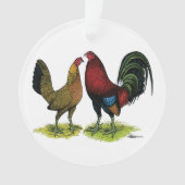 Gamefowl Pair Ornament (voorkant)