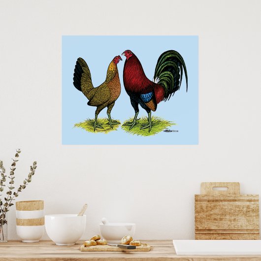 Gamefowl Pair Poster (Keuken)
