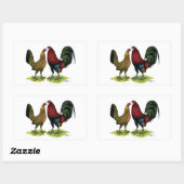 Gamefowl Pair Rechthoekige Sticker (Vel)