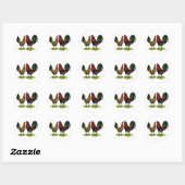 Gamefowl Pair Ronde Sticker (Vel)