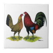 Gamefowl Pair Tegeltje (Voorkant)