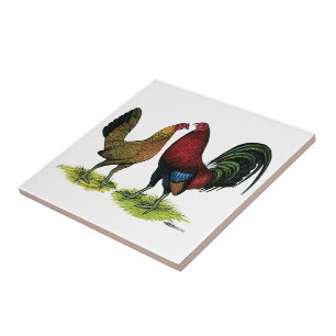 Gamefowl Pair Tegeltje