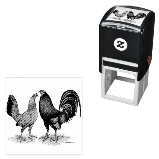 Gamefowl Pair Zelfinktende Stempel (In situ)