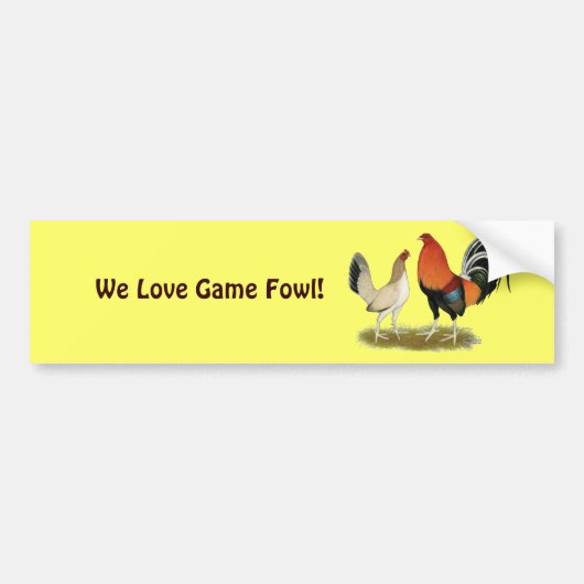 Gamefowl Wheatens Bumpersticker (Voorkant)