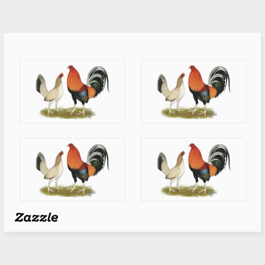 Gamefowl Wheatens Rechthoekige Sticker (Vel)