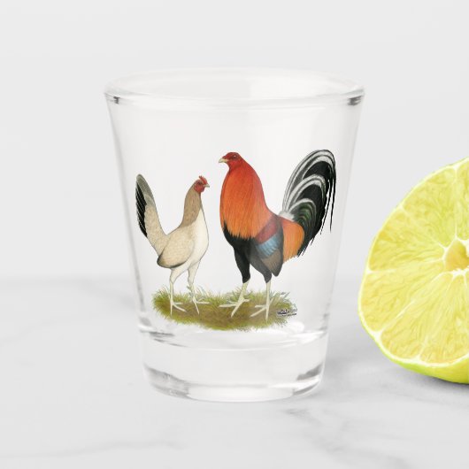 Gamefowl Wheatens Shot Glas (Voorkant)