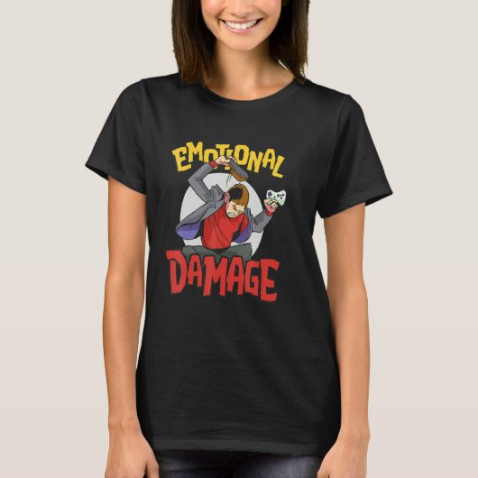 Gamemmennetjes Slipper Emotional Damage T-shirt (Voorkant)