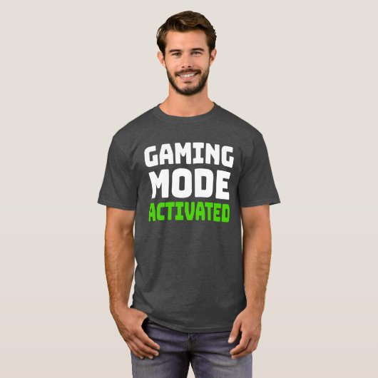Gamemodus geactiveerd t-shirt (Voorkant volledig)