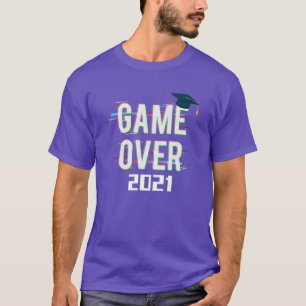 Gamen Afstuderende Senior Gamer Game Over Afgestud T-shirt