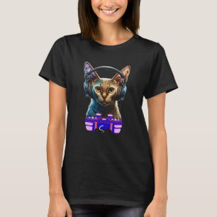 Gamen Burmese Kat Speler Dier Video Gamer Mannen K T-shirt
