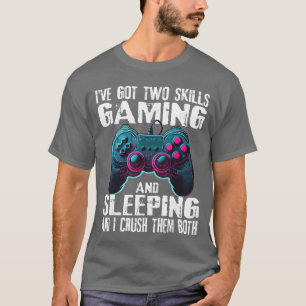 Gamen en slapen Grappige gamer gezegdes Boyseens M T-shirt