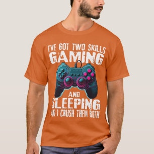 Gamen en slapen Grappige gamer spreuken Jongens M T-shirt