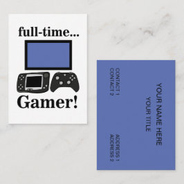 Gamen Gamer Grappige Video Gamer Visitekaartje