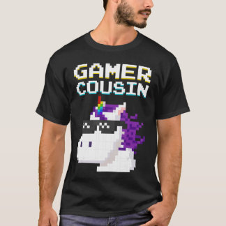 Gamen Gamer Neef Eenhoorn Vel Geschenk Multiplayer T-shirt