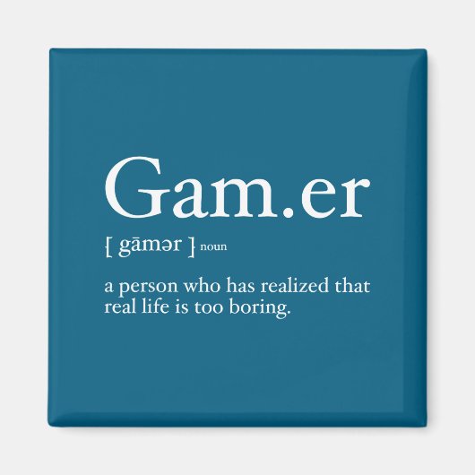 Gamen Grappige Videogame Definitie Gamer _ Grappig Magneet (Voorkant)