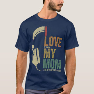 Gamen Ik hou van mijn moeder Videogames Jongen Gam T-shirt