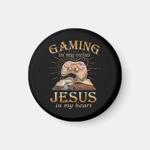 Gamen in mijn aderen Jezus in mijn hart Magneet