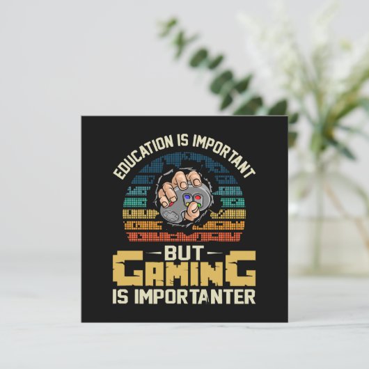 Gamen is belangrijk (Staand voorkant)