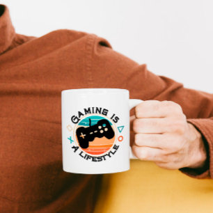 Gamen is een Levensstijl Retro Gamer Cadeau Koffiemok