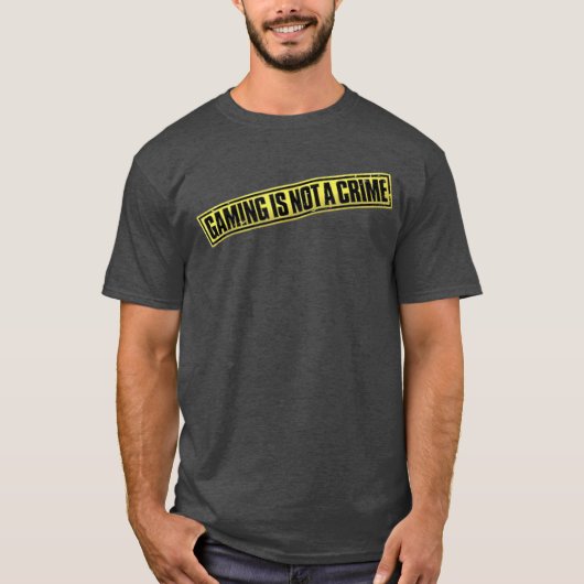 Gamen is geen misdaad cadeau t-shirt (Voorkant)