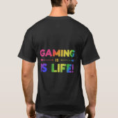 Gamen is Leven T-shirt (Achterkant)