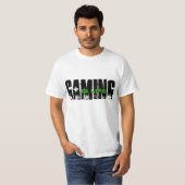 GAMEN IS LEVENSZWART EN GROEN T-SHIRT (Voorkant volledig)