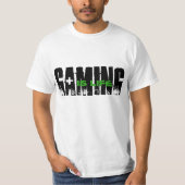 GAMEN IS LEVENSZWART EN GROEN T-SHIRT (Voorkant)