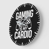 Gamen is mijn cardio - Funny Gamer Humor Grote Klok (Hoek)