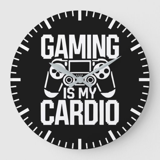 Gamen is mijn cardio - Funny Gamer Humor Grote Klok (Voorkant)