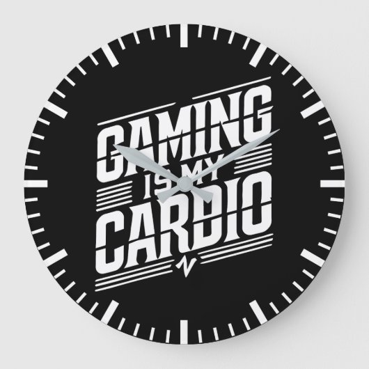 Gamen is mijn cardio - Funny Gamer Humor Grote Klok (Voorkant)