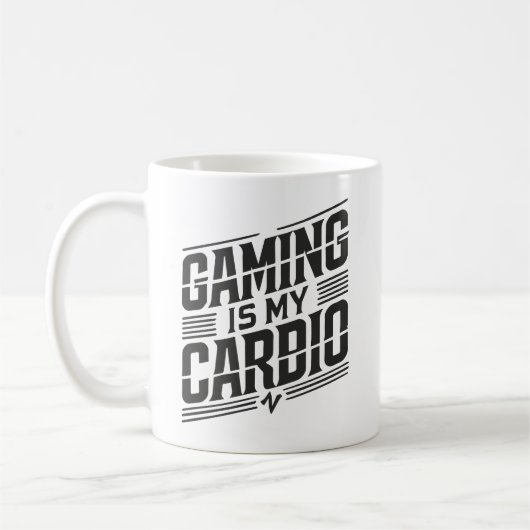 Gamen is mijn cardio - Funny Gamer Humor Koffiemok (Links)