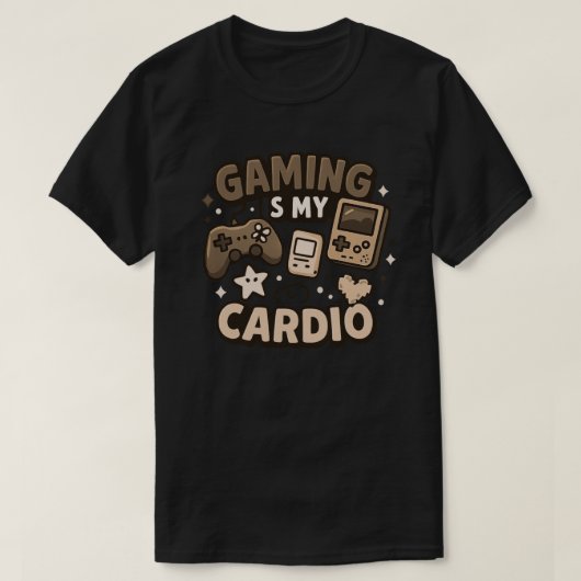 Gamen is mijn cardio t-shirt (Design voorkant)