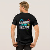 🕹️ Gamen Is Mijn Ontsnapping Tiener Online Speler Tri-Blend Shirt (Achterkant volledig)